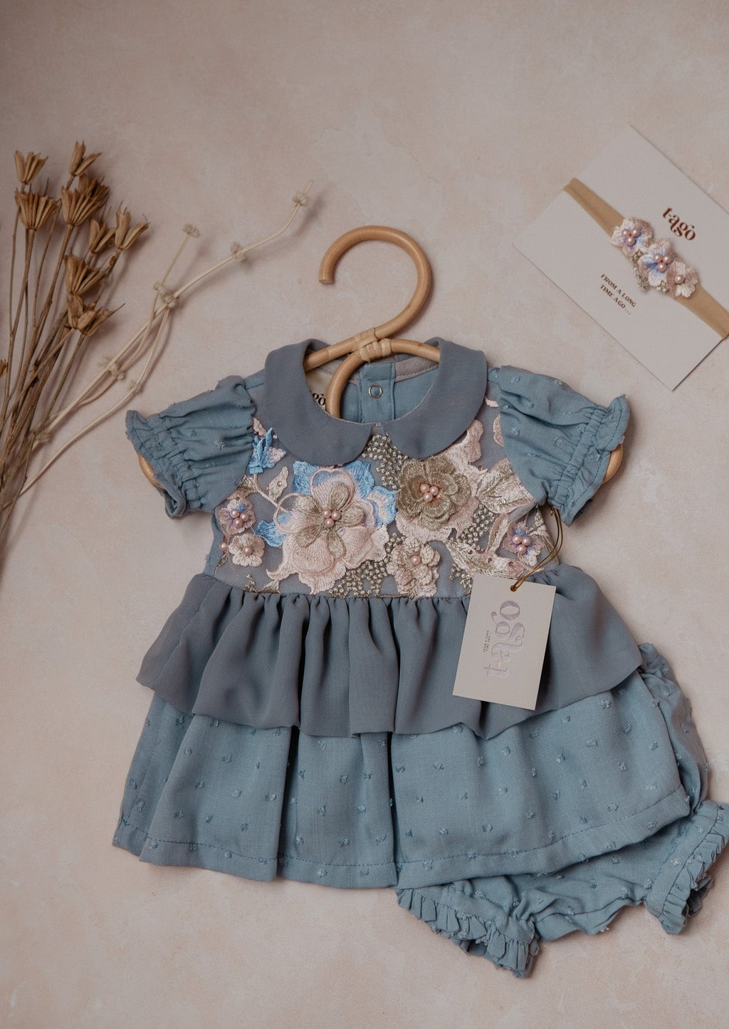 Newborn Blue Flowers Dress