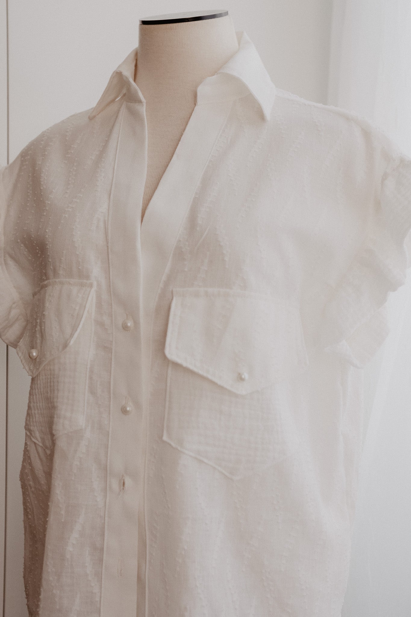Vintage Ruffle Blouse Off White