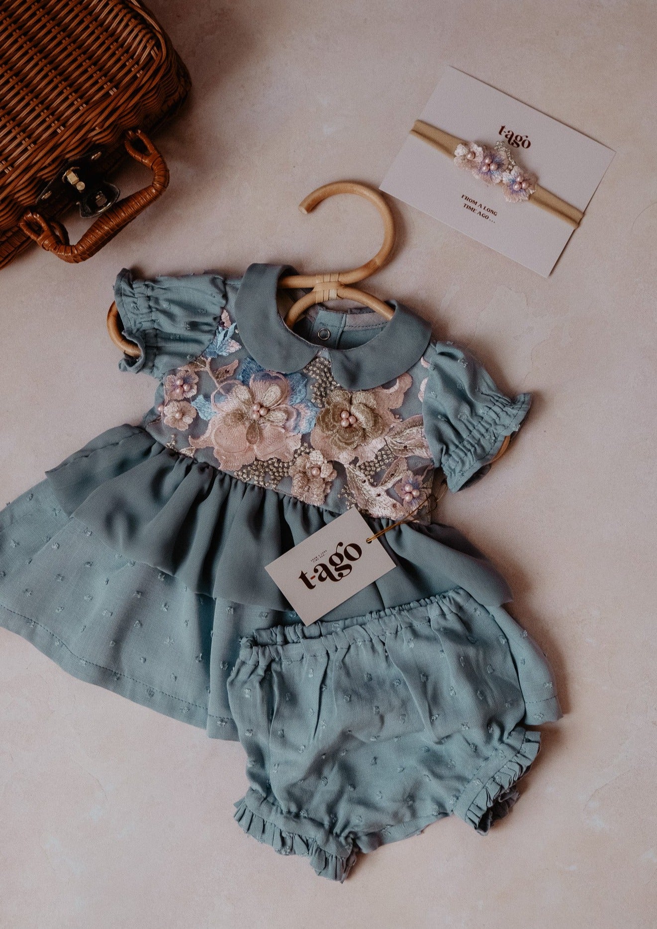 Newborn Blue Flowers Dress