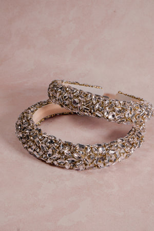 Vinatge Golden & Crystals Headband