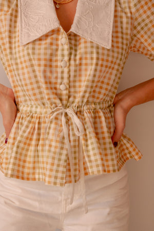 Mommy Tiny Gingham Blouse