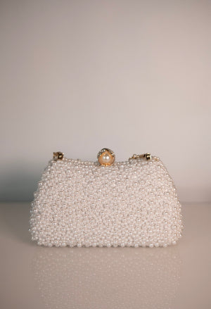 Vintage Pearls Clutch Bag