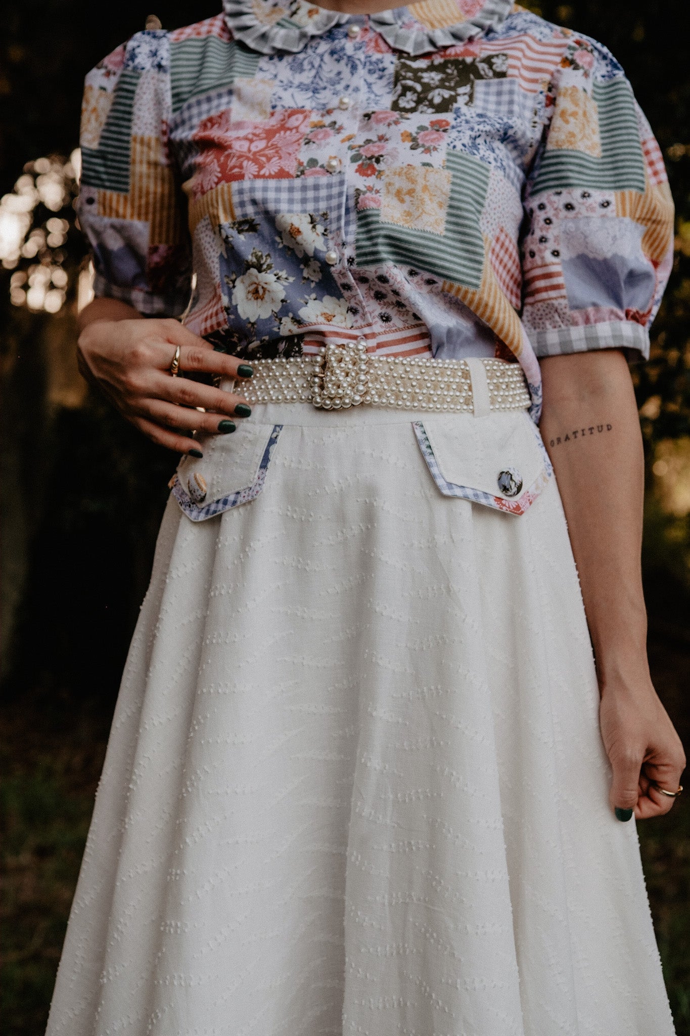 White Midi Skirt